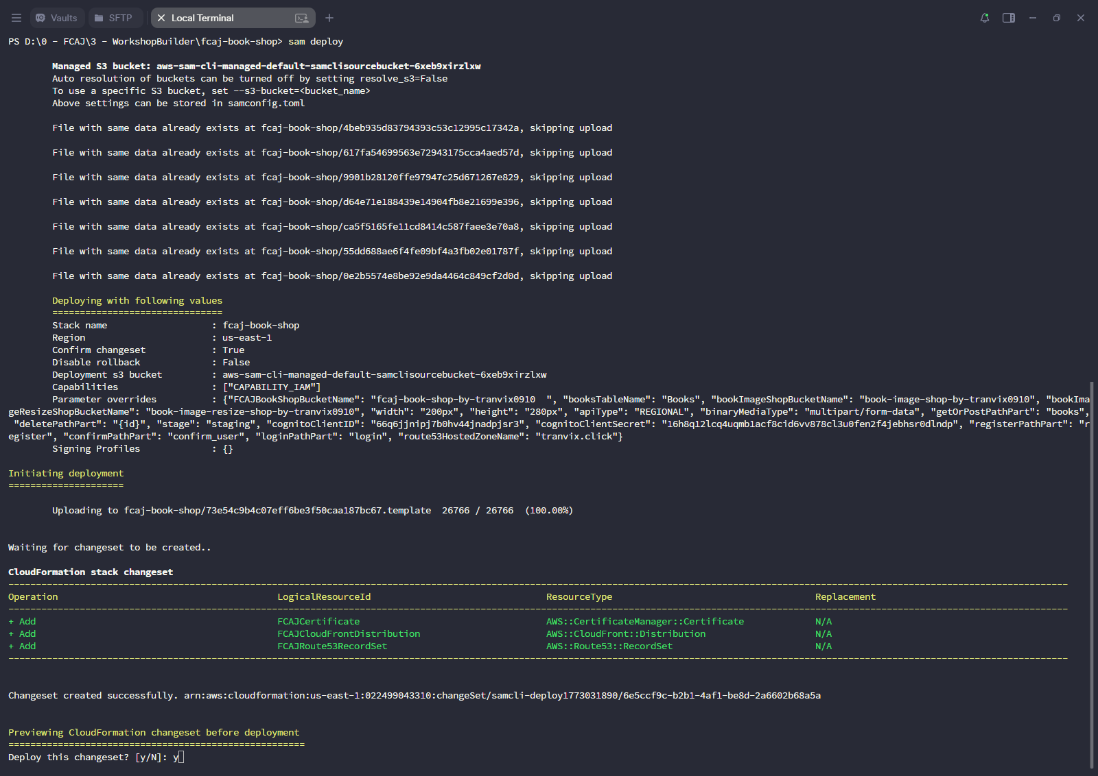 SAM deploy with CloudFront resources
