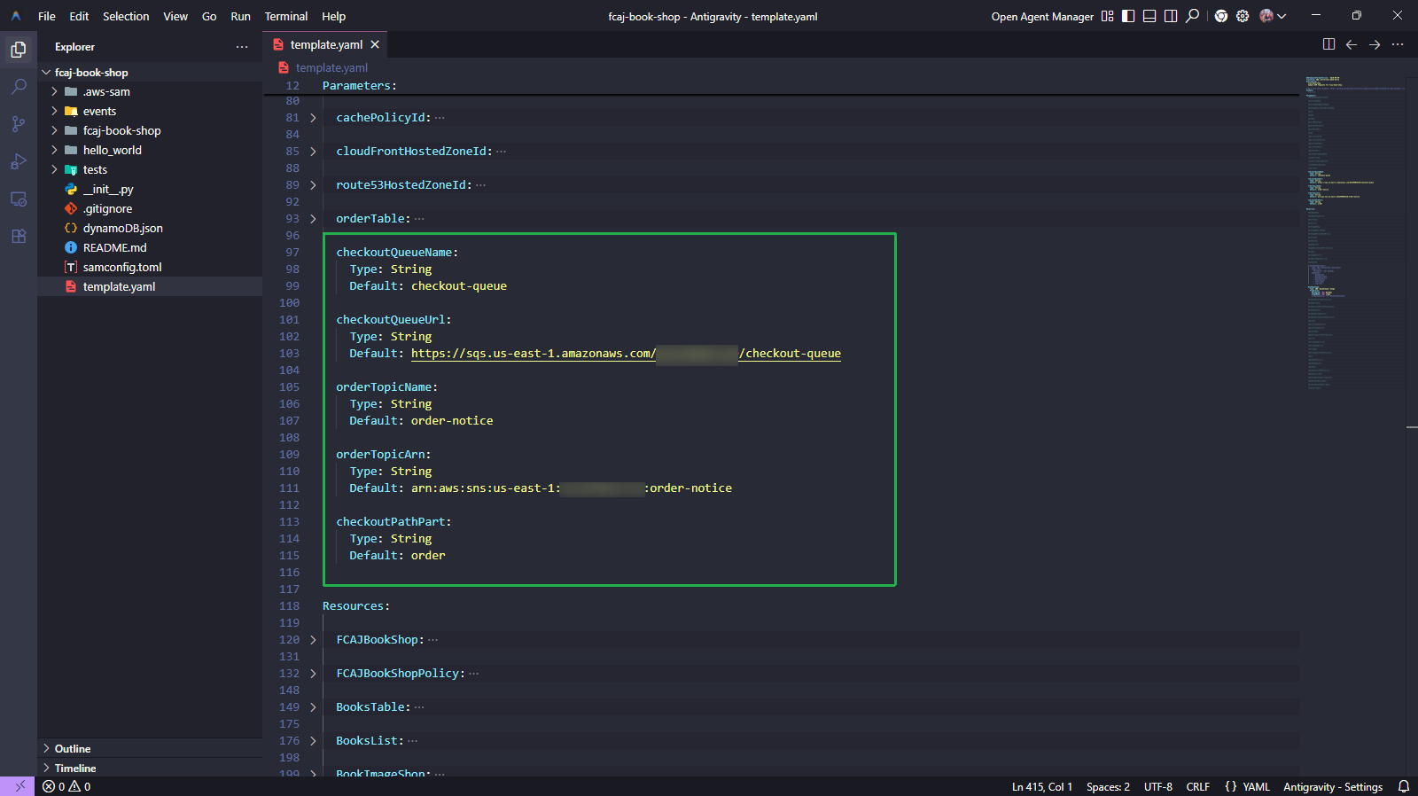 Add parameters
