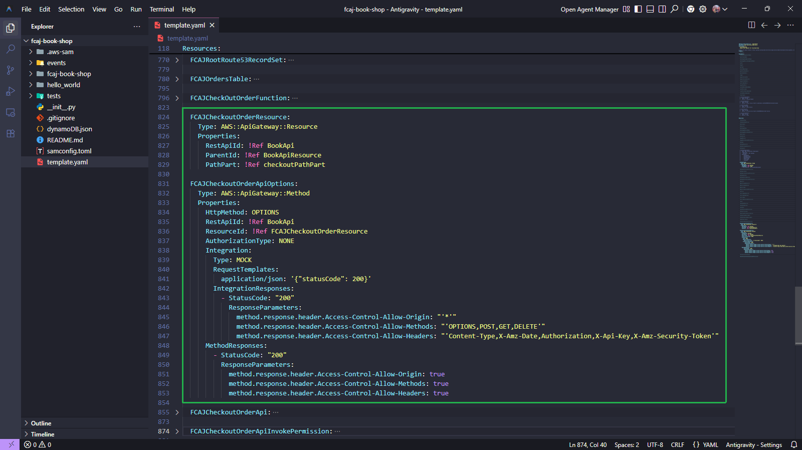 Add FCAJCheckoutOrderResource and ApiOptions