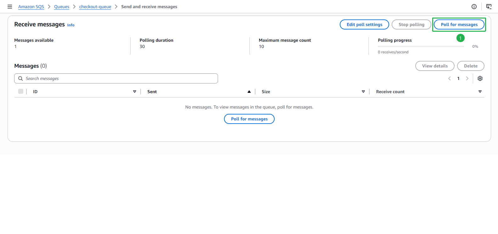 Poll for messages