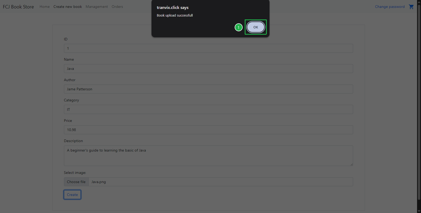 OK popup