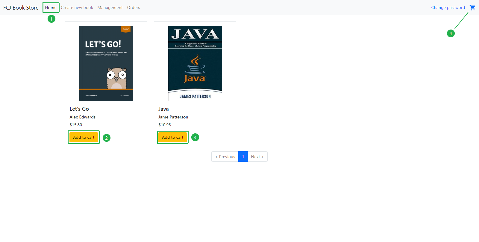 Add to cart and Cart icon